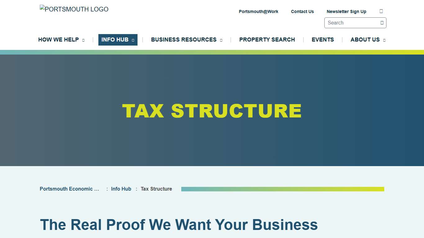 Tax Structure in Portsmouth Portsmouth Economic Development